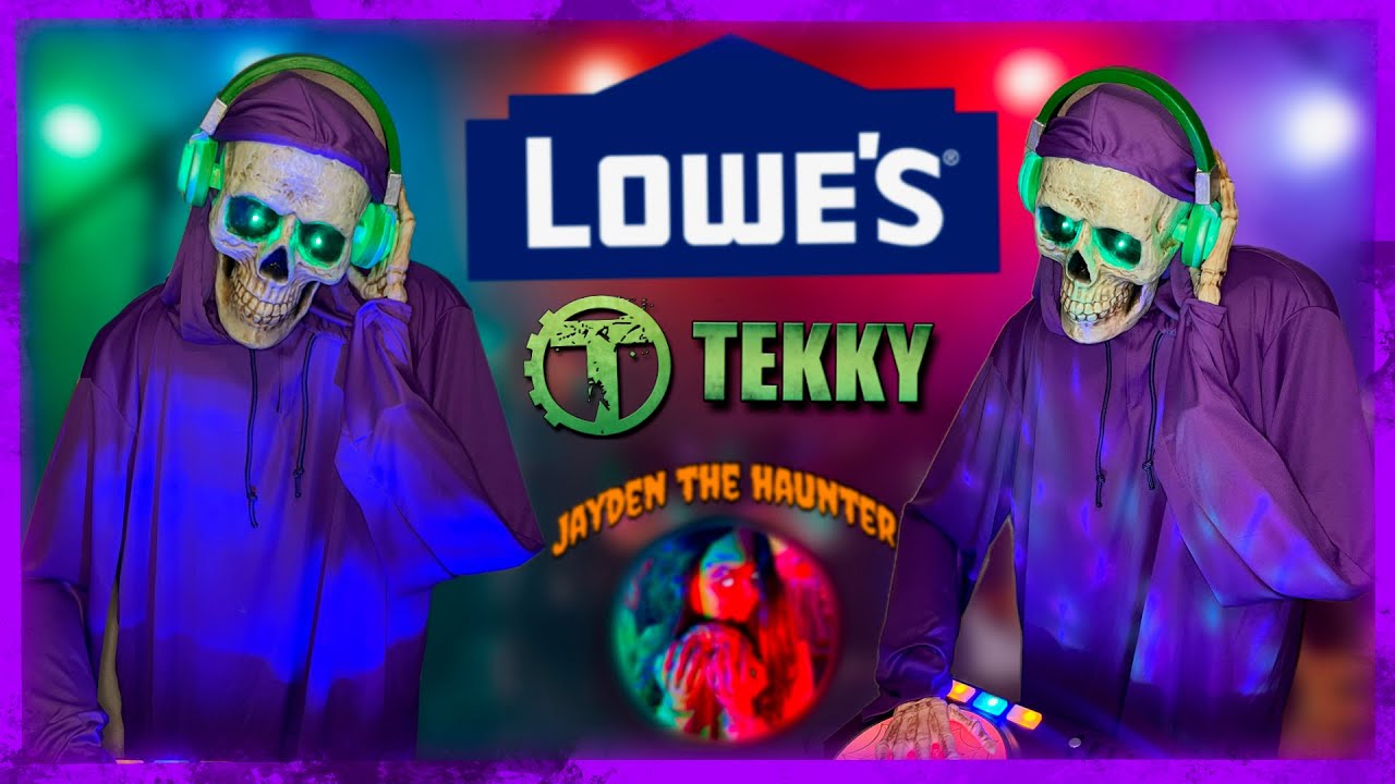 РАСПАКОВКА И УСТАНОВКА Lowe's Haunted Living Bluetooth Reaper Band Skeleton DJ, аниматронный рекв...