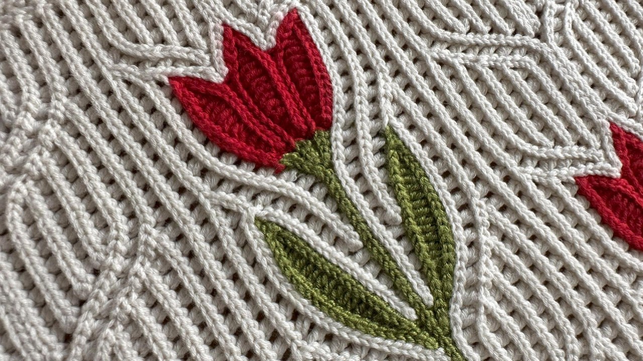 Tulip Pattern Blanket Crochet Course 🌷🌷🌷