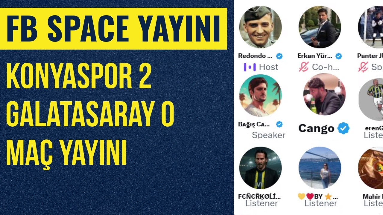 Konyaspor 2-0 Galatasaray Ma&ccedil; Yayını ve Ma&ccedil; Sonu 21 Şubat 2026 | Fenerbah&ccedil;e Space Odası