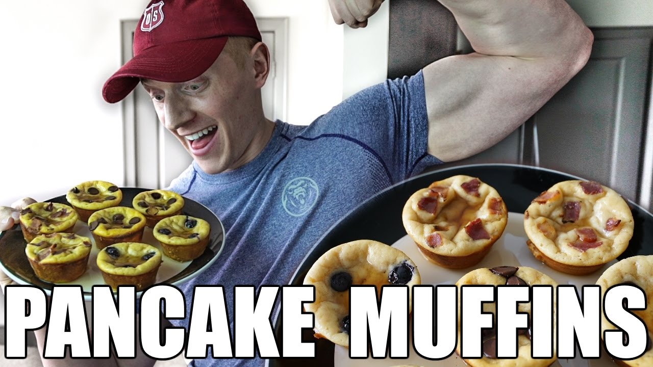 MY NEW FAVORITE RECIPE:  Grab & Go Protein Pancake Muffins