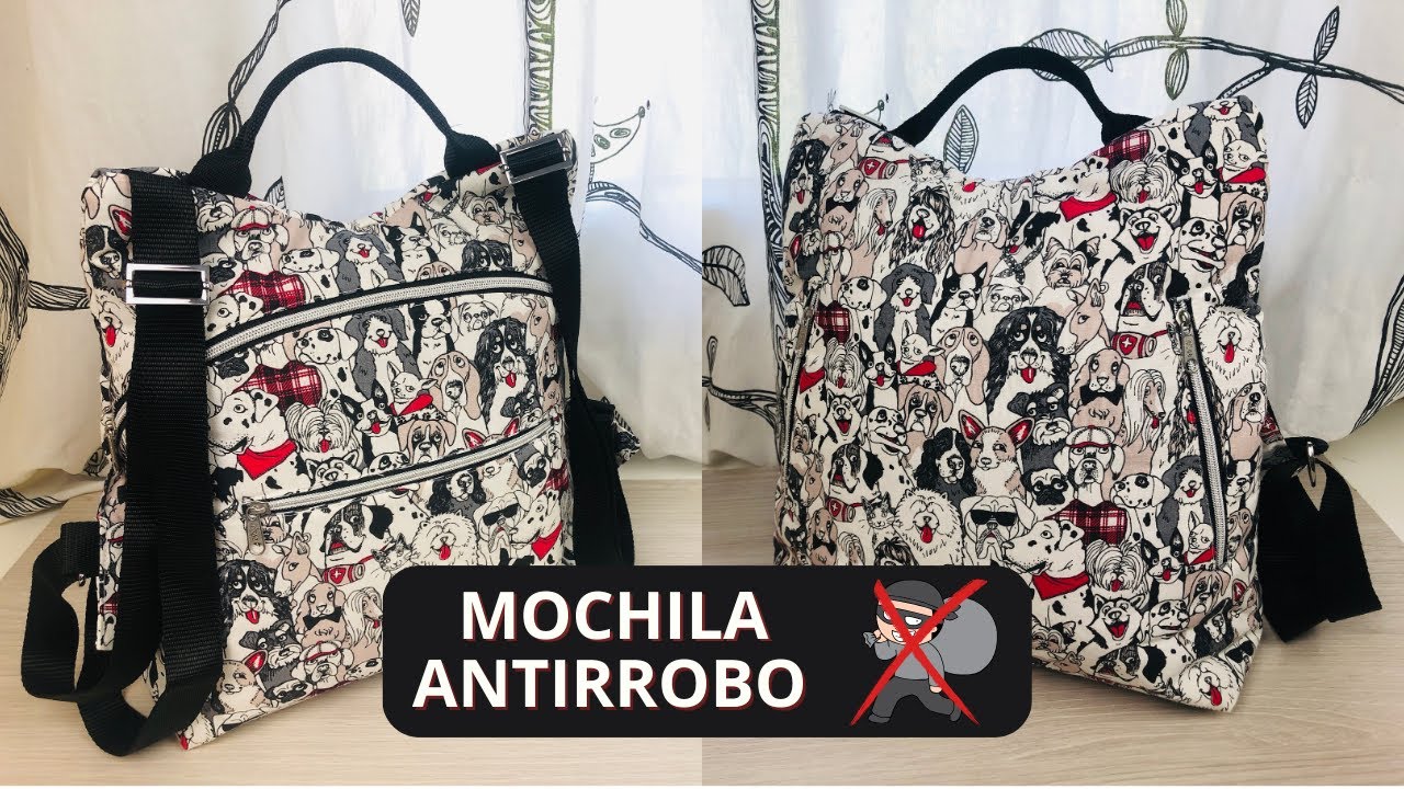 Mochila Antirrobo Paso a Paso con Patrón Gratis
