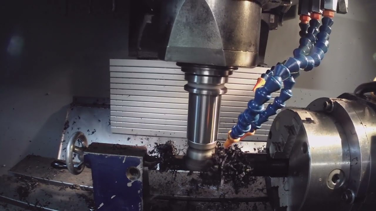 4th Axis CNC milling plastic on Bridgeport VMC 760