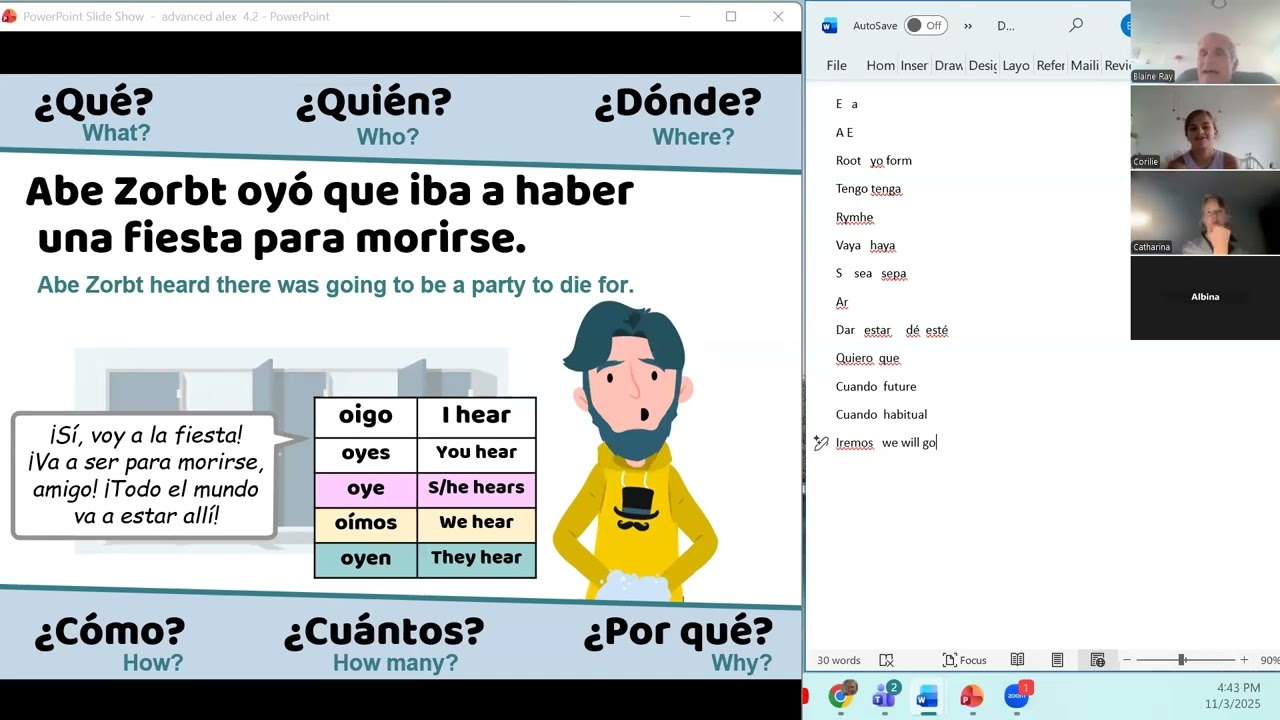 Spanish 3 - Lesson 4.2 -  Interact a story 2 - Day 1