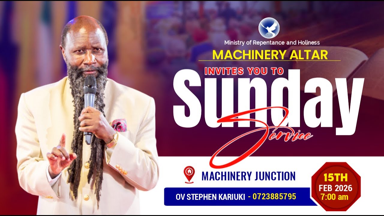 MACHINERY ALTAR SUNDAY SERVICE  15TH FEBRUARY 2026