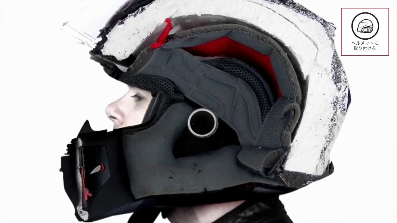 30Kユーザーガイド 2.  30Kをヘルメットに取り付ける