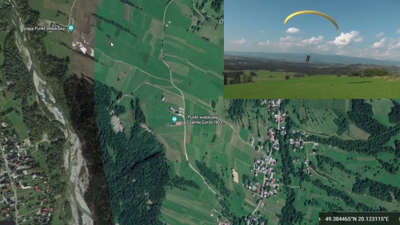 Paralotniowe startowiska lądowiska Podhale