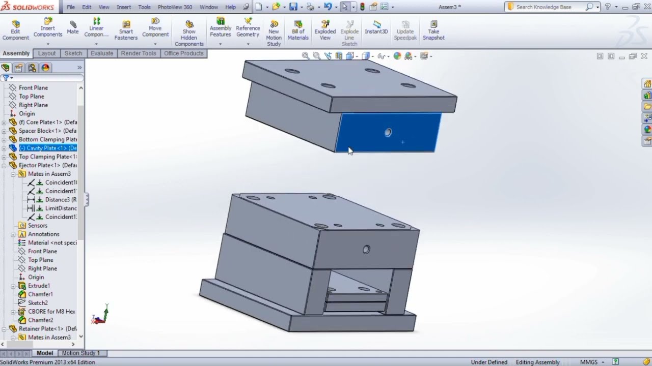 3d Mold Base - TUTORIAL SOLIDWORKS