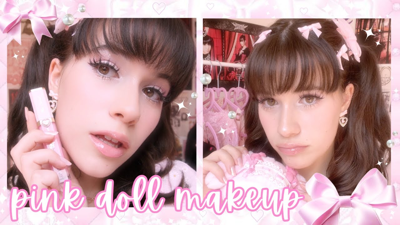 ₊˚⊹ урок по макияжу для кукольной куклы в розовых блестках ♡ 🎀
