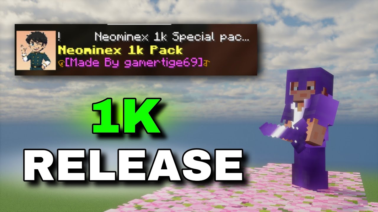 My 1K Special Pvp & Smp Texture Pack Release + Animated & Fps Boost For Java And Mojo | #minecraft
