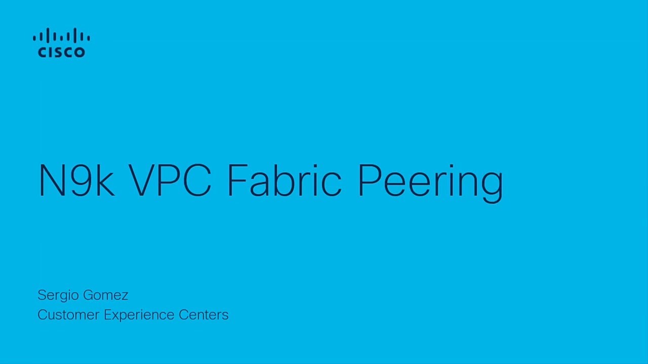 How to Configure N9k VPC Fabric Peering for Enhanced Network Scalability