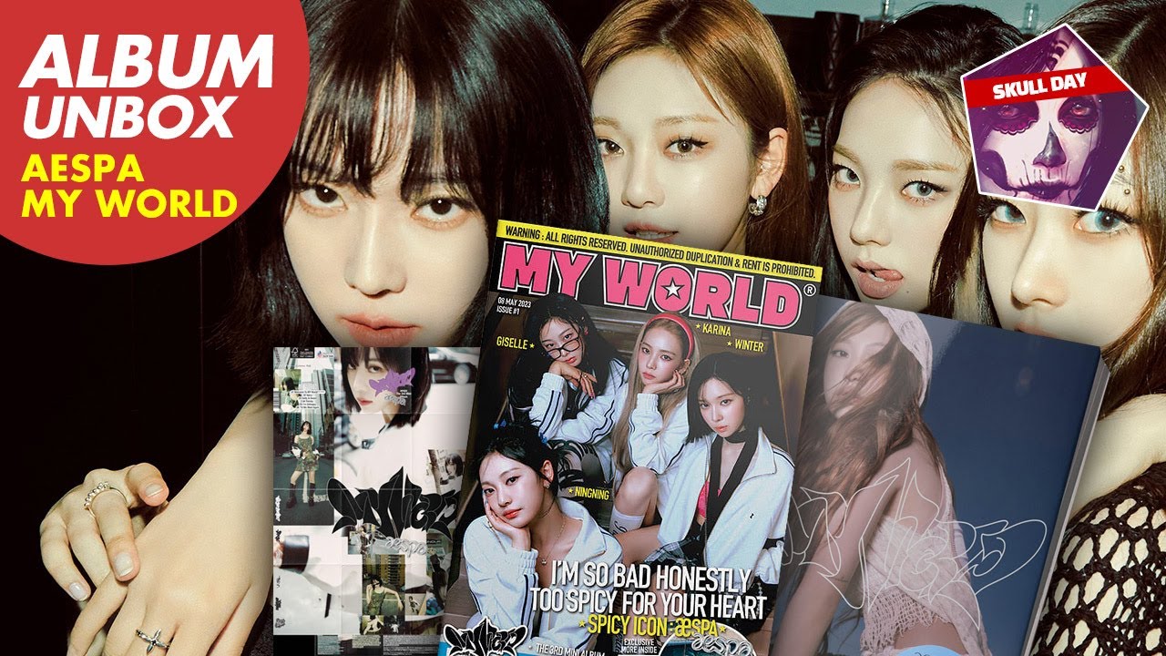 🌸UNBOXING AESPA - MY WORLD (Spicy)🌸3rd Mini Album Reaction(Zine, Poster, Intro ver) 에스파 미니3집 앨범 언박싱