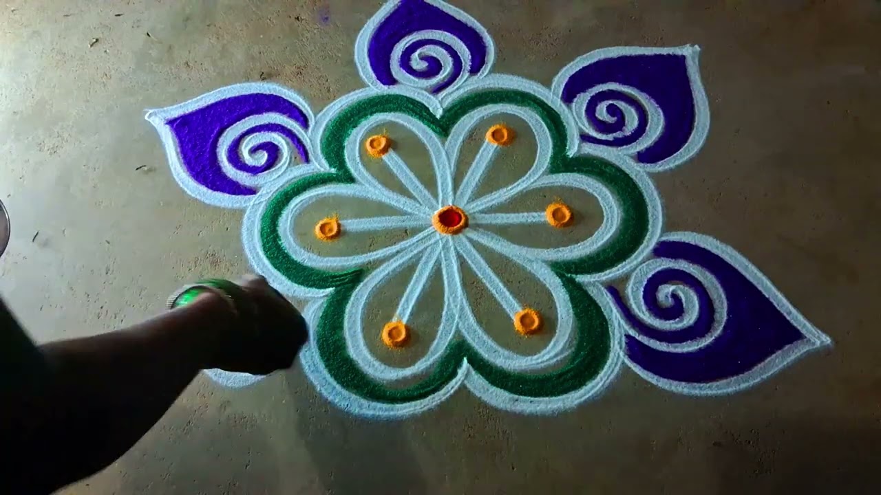 Aadi 1 padi kolam🌻3*2 aadivelli rangoli kolam🌻aadiperukku special🌻 kolamdesign @kanishcreatives