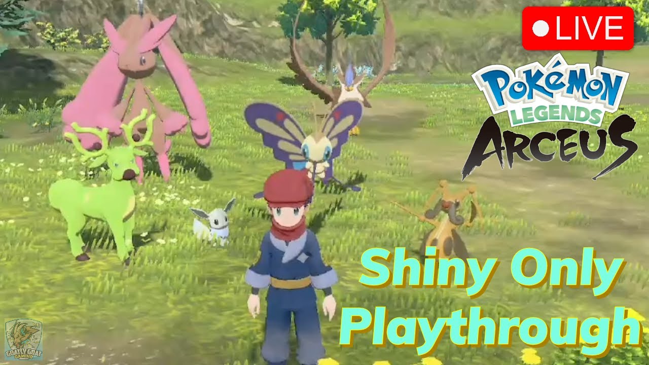 Conquering Pokemon Legends Arceus with Only Shiny Pokemon LIVE!