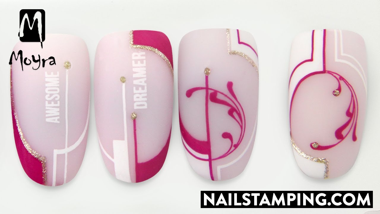 French nail art with special stamping solution (nailstamping.com)