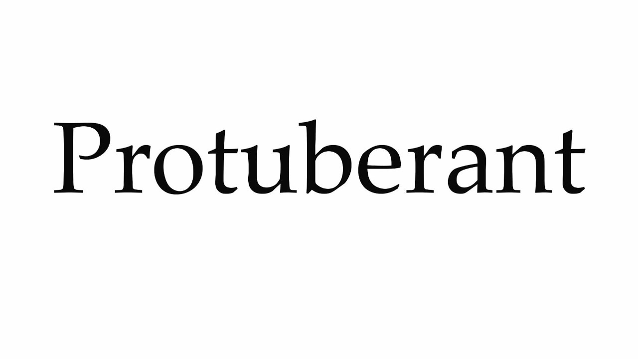 How to Pronounce Protuberant