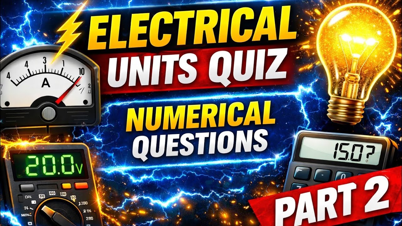 Electrical Units Quiz 🔴 LIVEComment मध्ये answer करा आणि तुमचं knowledge test करा.#wiringworld