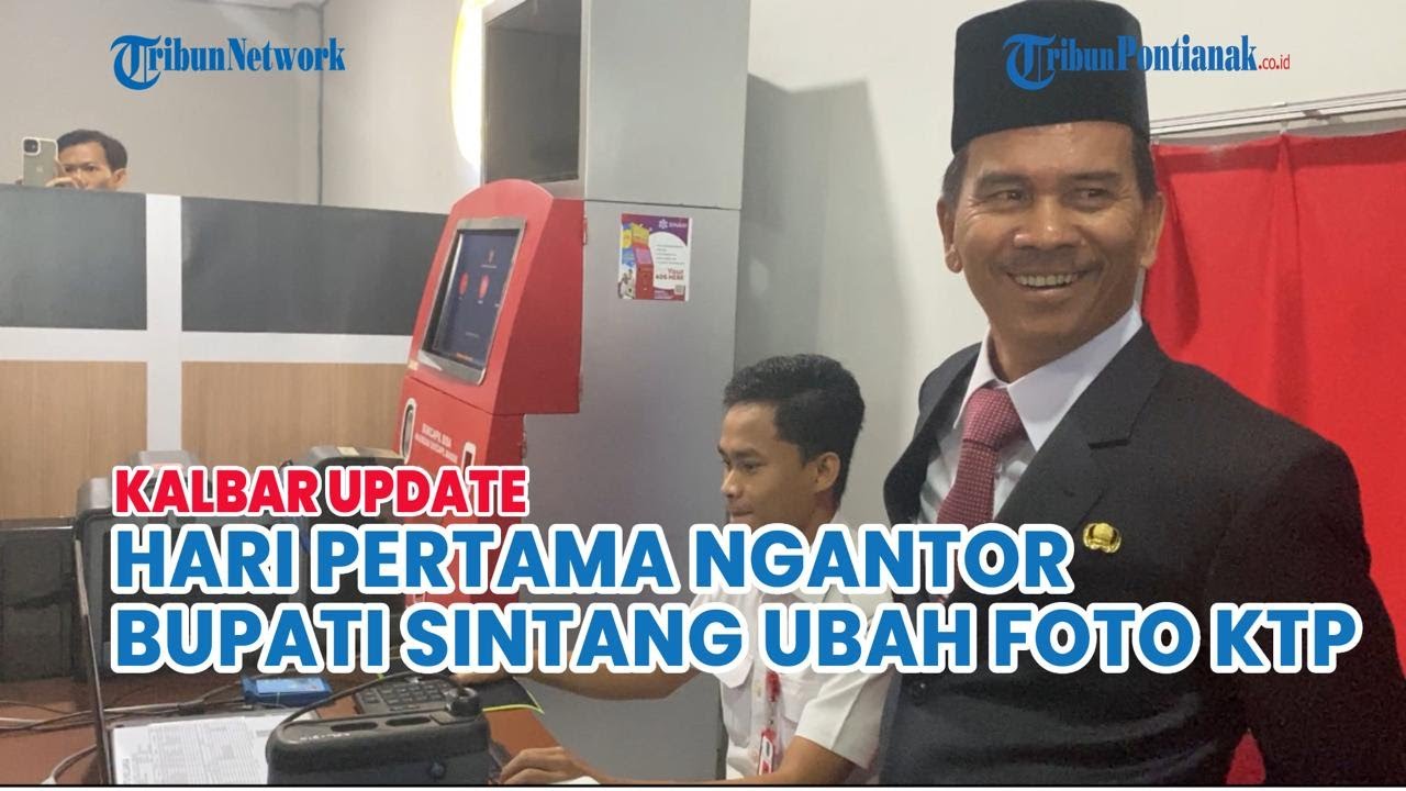 Hari Pertama Ngantor, Bupati Sintang Ubah Foto KTP