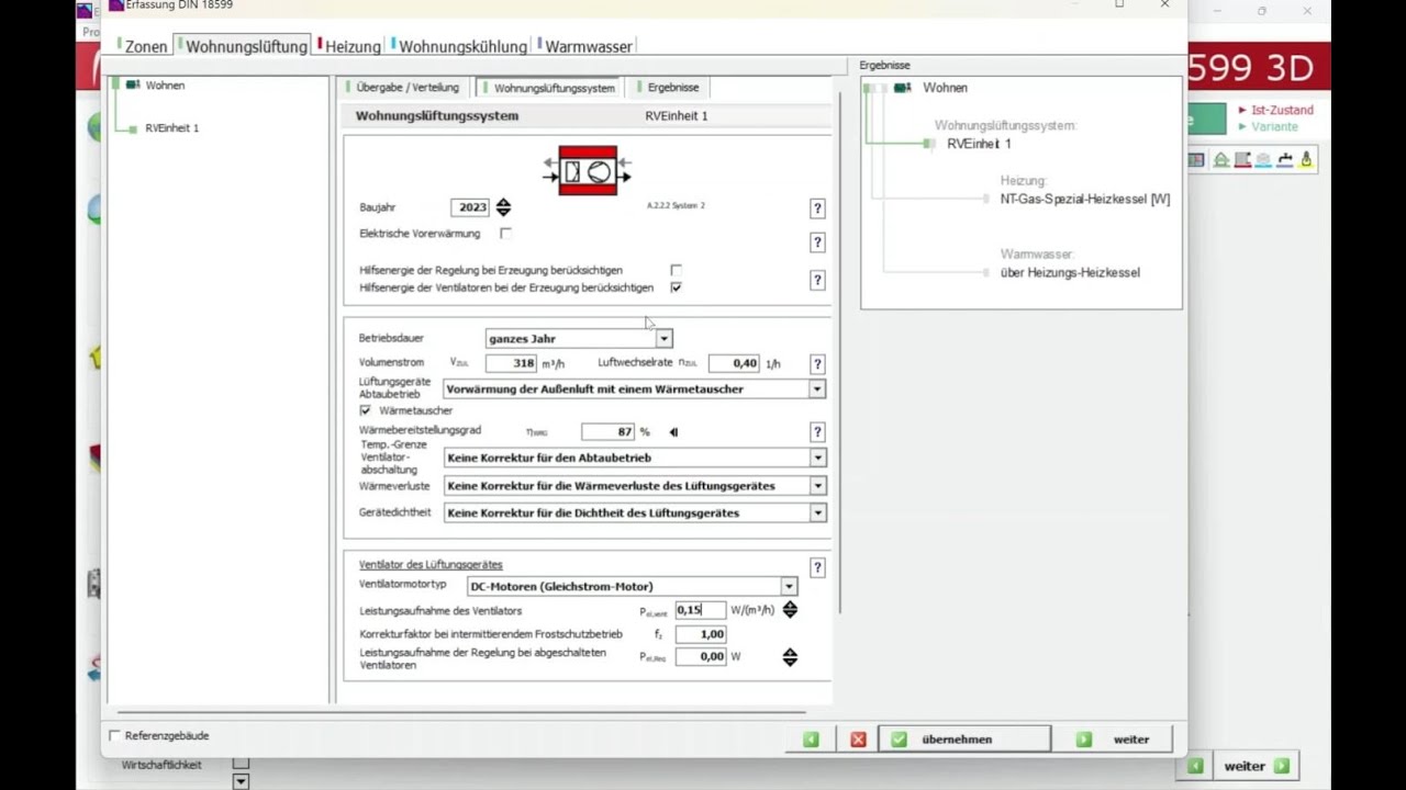 Kurztutorial Hottgenroth & dezentrale Lüftung von inVENTer nach DIN 18599