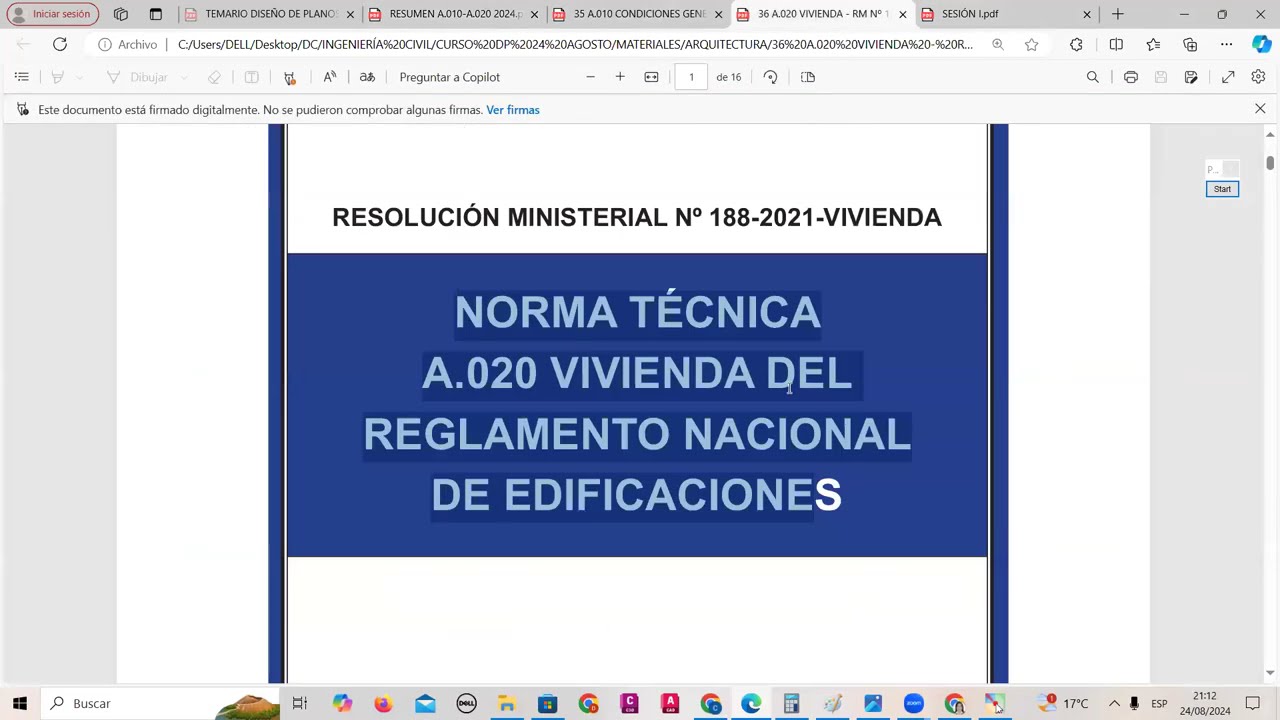 DISEÑO DE PLANOS DE VIVIENDAS CON AUTOCAD - RNE