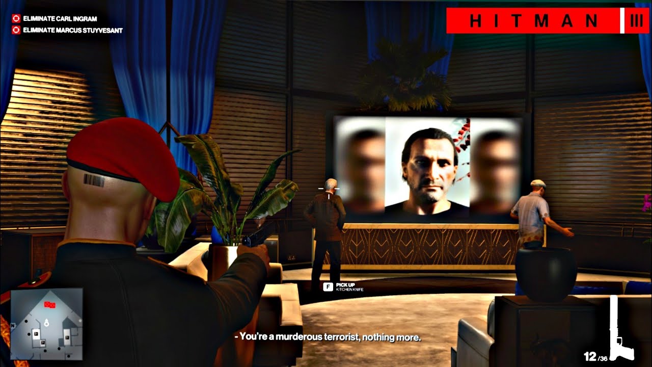 Hitman 3 DUBAI Target Carl Ingram, Marcus Stuyvesa Eliminate at Same Place Easy Mission