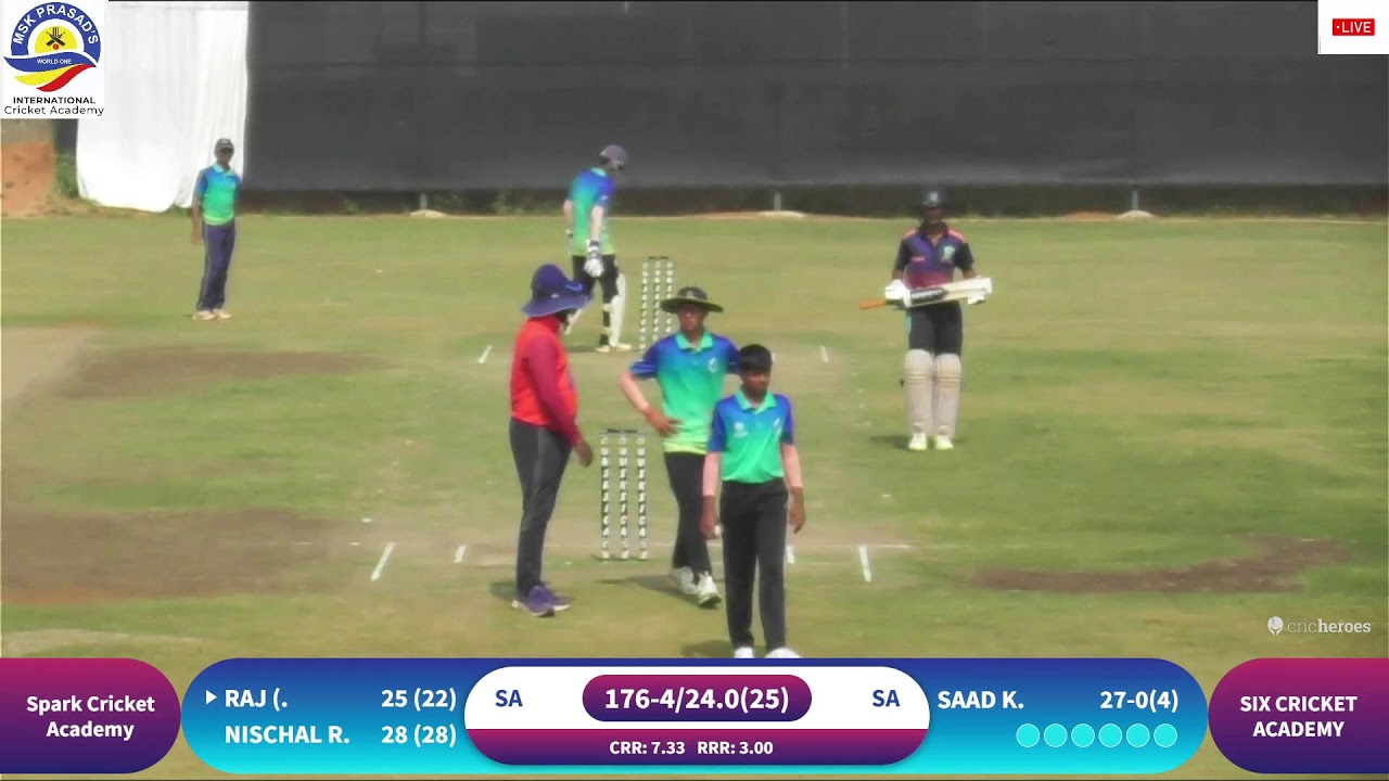 six cricket academy vs spark cricket academy