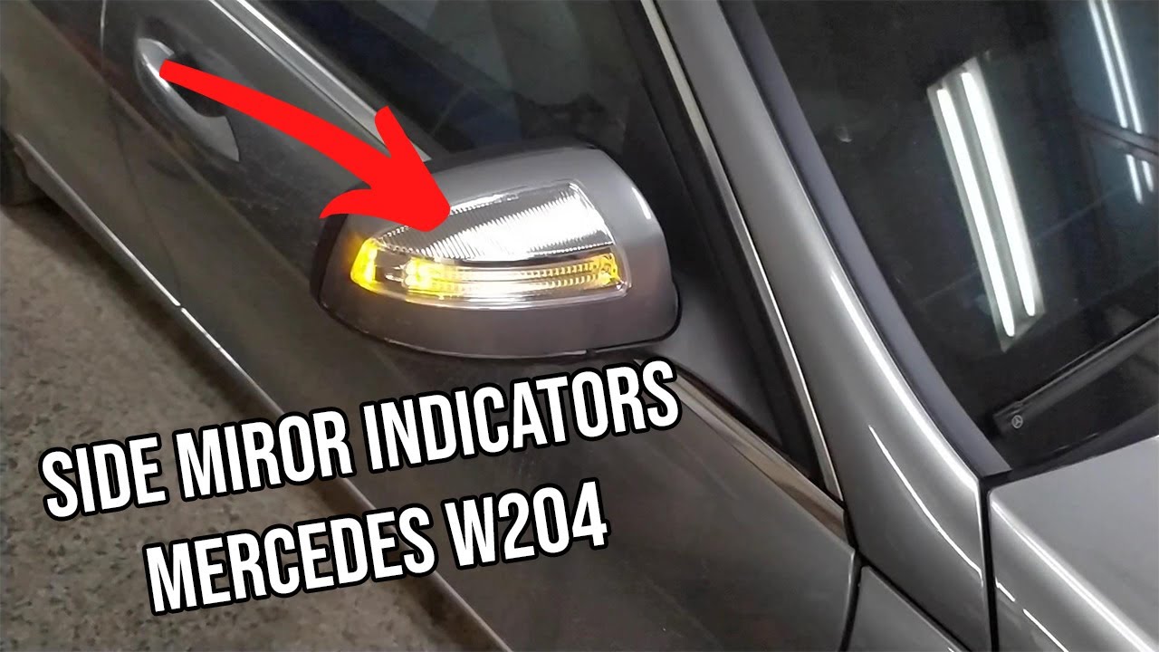 Крышка бокового зеркала Mercedes W204 | Как починить поворотник в боковом зеркале | Как снять све...