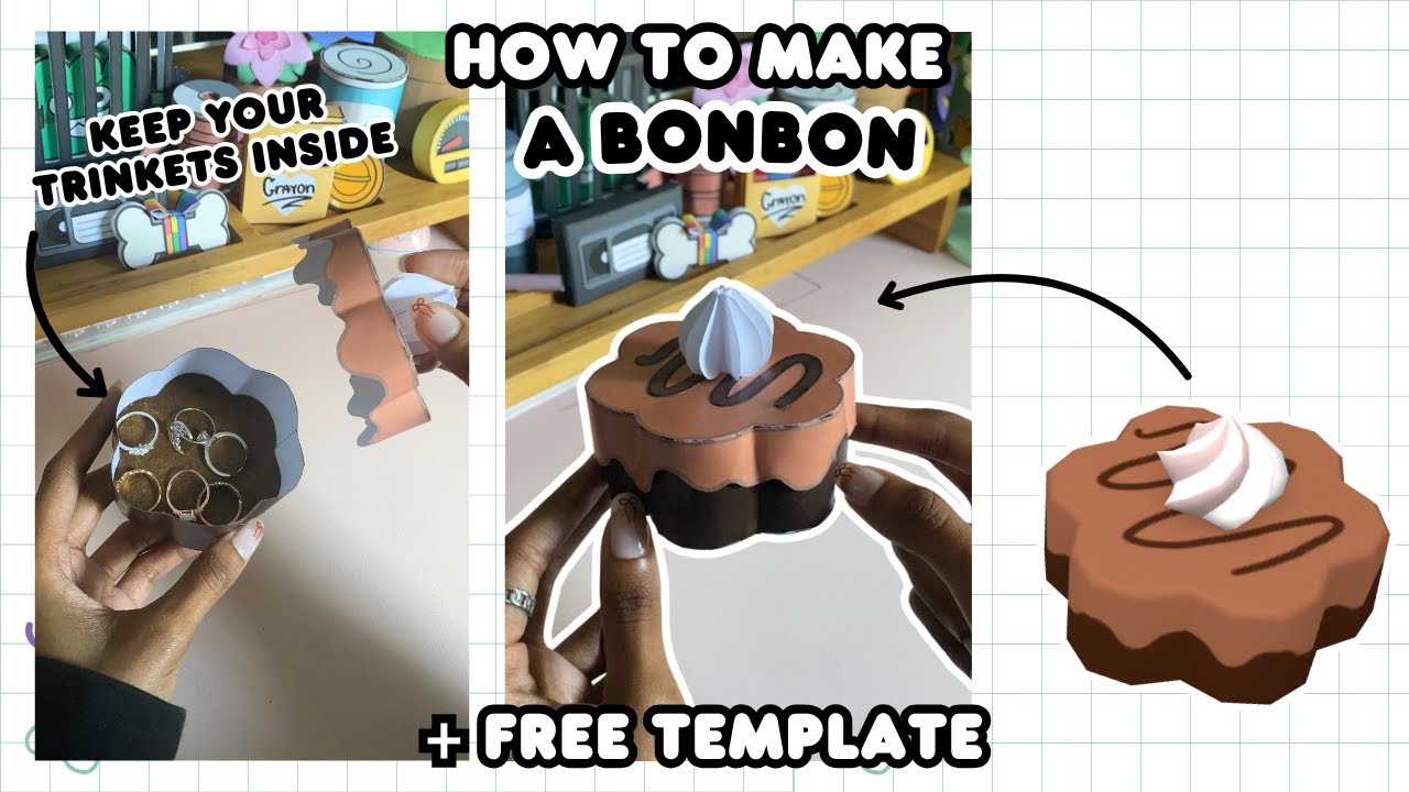 How to make a Bonbon From Dandy&rsquo;s World! 🍰🍫 |+Free Template| Fun Paper Crafts
