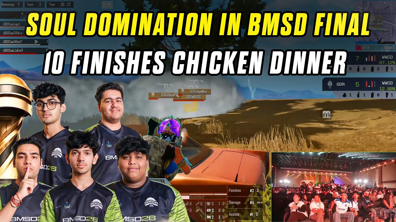 Soul 10 Finishes Chicken Dinner in BMSD Final | Soul Legit Solo 7 Finishes | Bmsd 126 Smash point