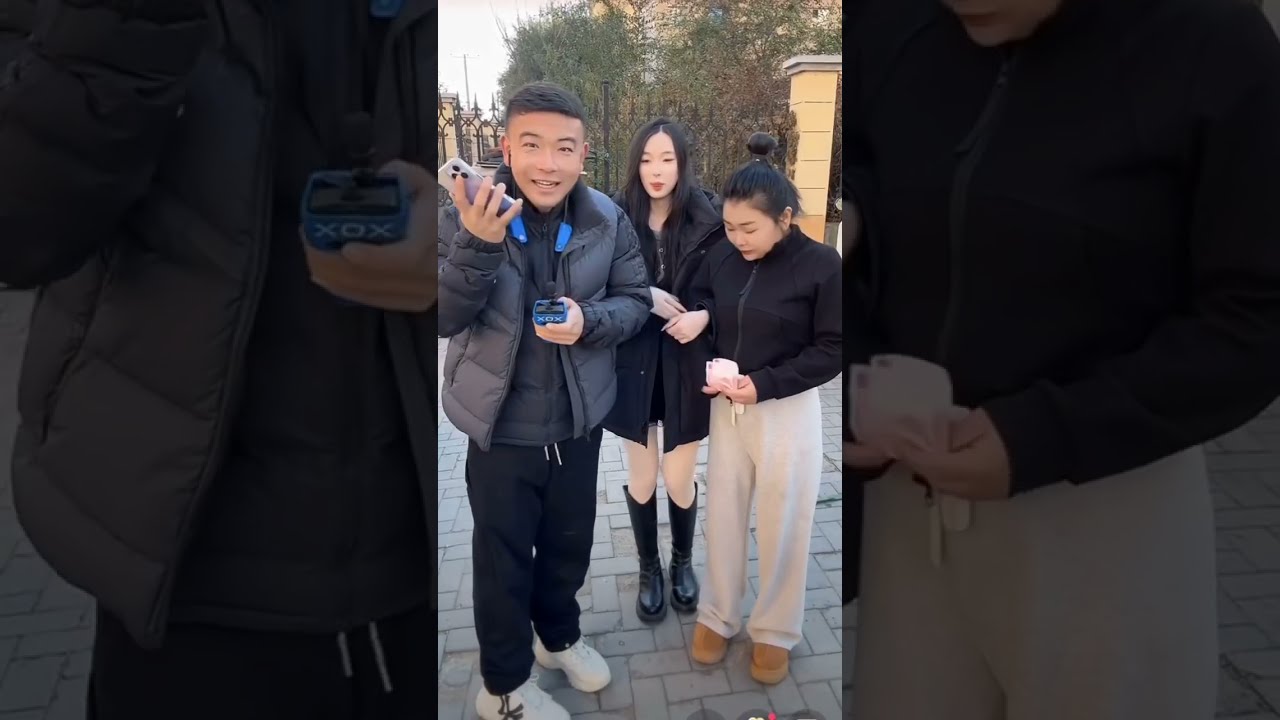 街头搞笑逗妹子