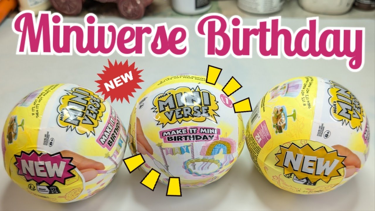 A Very Merry UnBirthday Miniverse Birthday Capsules Dino Cake Piniata Rainbow Cake