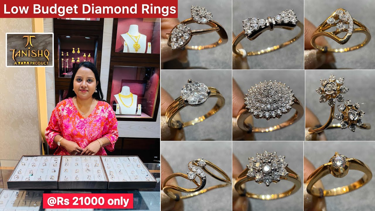 Low budget Diamond Rings starring @Rs21000 looks like Engagement rings 💍 Exclusive from Tanishq ✨😲