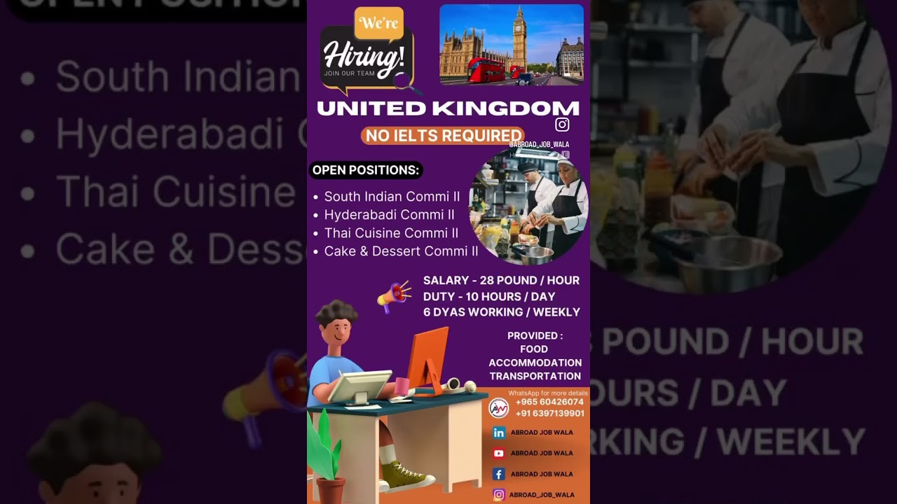 Hiring for United Kingdom 🇬🇧 || Uk hotel jobs || No IELTS required || Abroad job wala