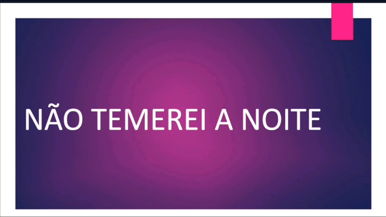 NÃO TEMEREI A NOITE playback   (versão Fran Santos)
