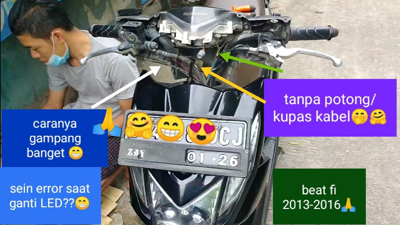 cara perbaikan sein beat fi saat di ganti lampu LED 4 buah🙏🤗😁😍