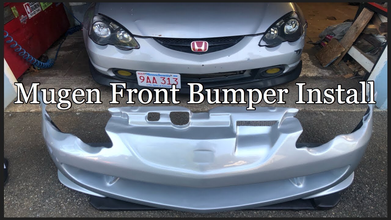 02-04 ACURA RSX MUGEN FRONT BUMPER INSTALL