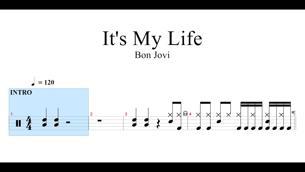 Bon Jovi - It's My Life | DRUM SHEET MUSIC