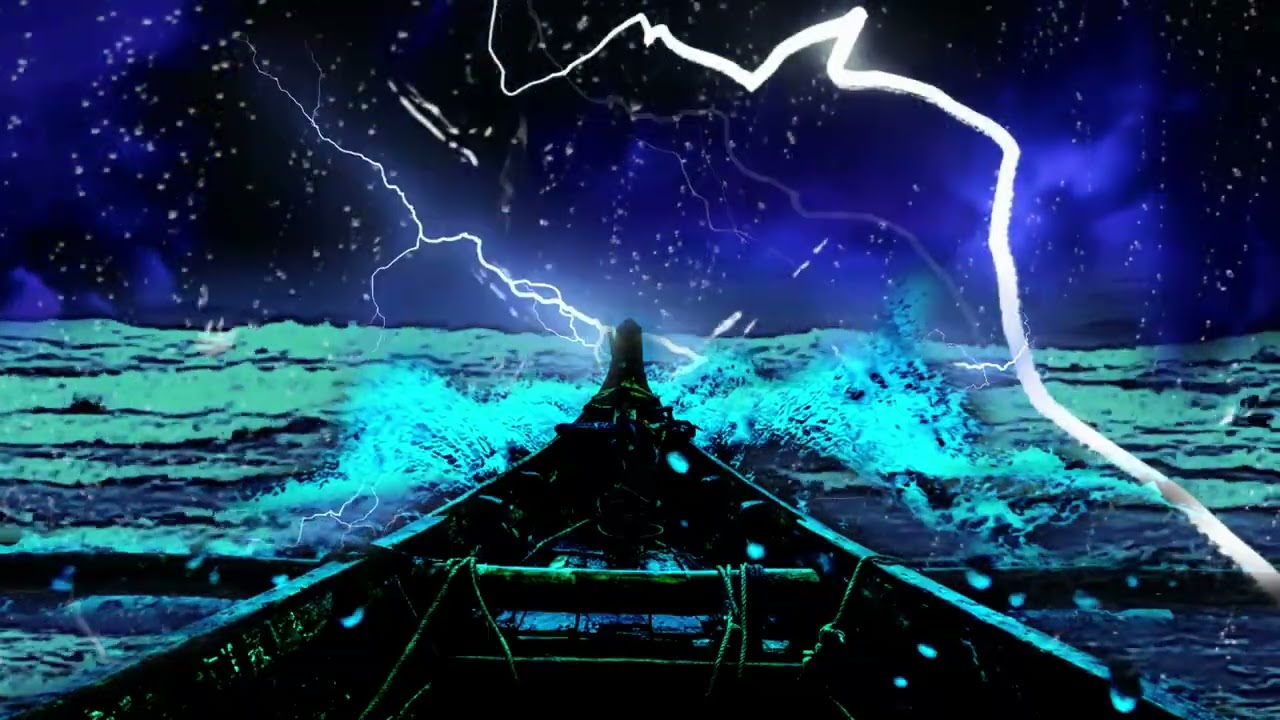 LIVE 🌩️STORM SOUNDS for SLEEP | Ocean Waves & Thunder 24/7 Deep Sleep & Insomnia Relief