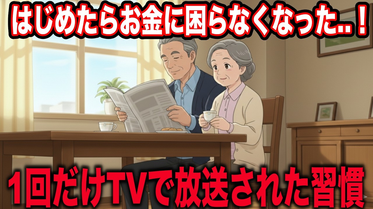 【たったそれだけ！？】TVで一回だけ紹介されたお金には困らなくなってしまった秘密の習慣【シニア朗読雑学・アニメ漫画】