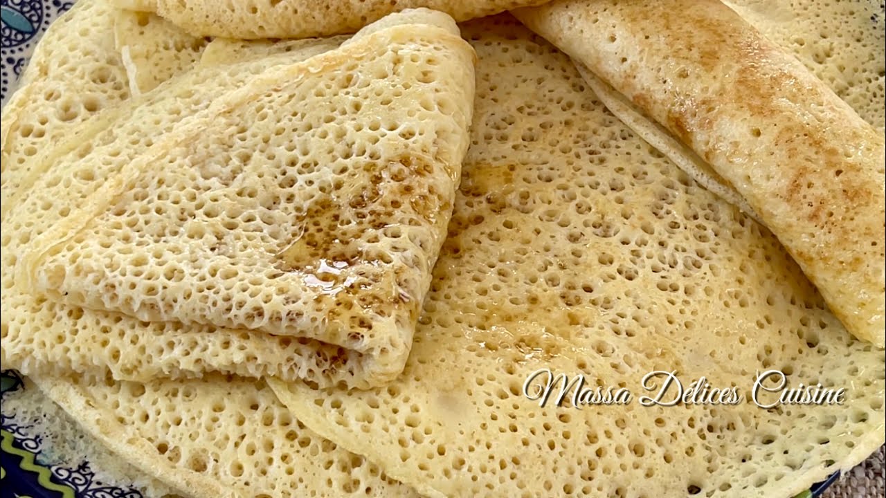 Thighrifine, Baghrir, Les milles Trous Légères et Moelleuses Recette Facile #kabyle #algerie