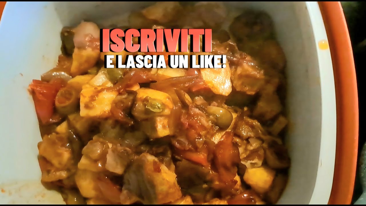 CAPONATA SICILIANA con PATATE, MELANZANE e PEPERONI. RICETTA FACILE di NONNA Lina per PRANZO o CENA