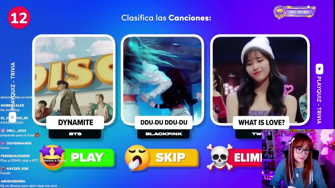 Patty Juega skip o eliminar, playquiz