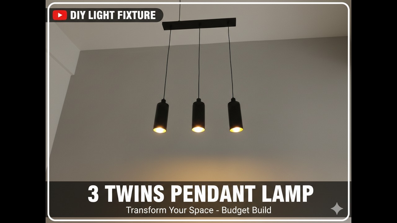 DIY Hanging LED Lights - 3 Twins Hanging Lamp Installation