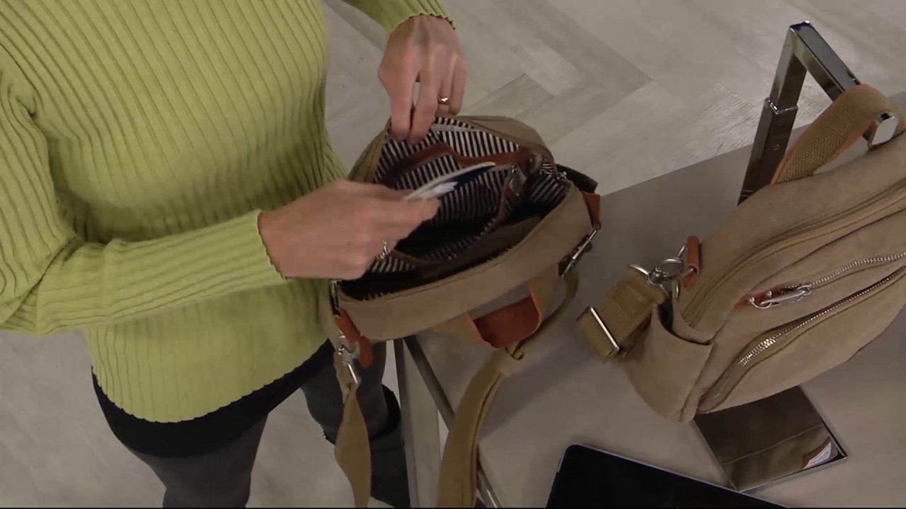 Travelon Anti-Theft Heritage Canvas RFID Tour Bag on QVC