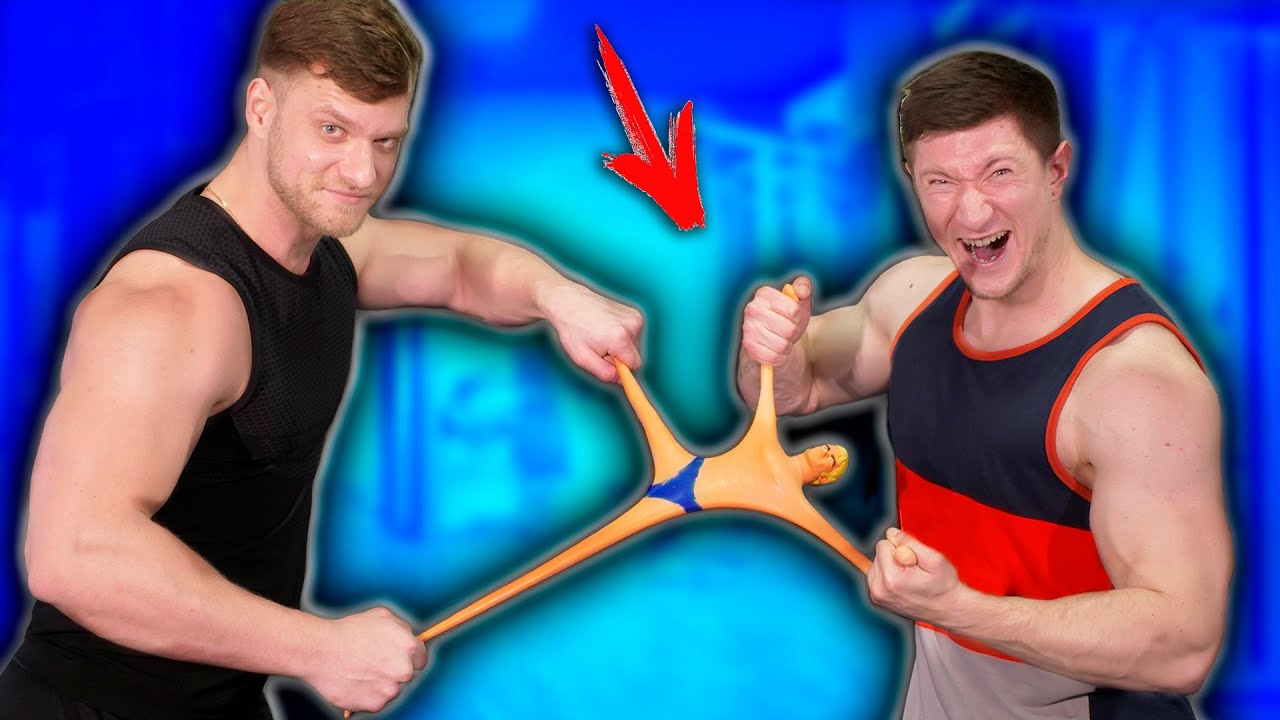 EXPERIMENT: BODYBUILDERS vs STRETCH ARMSTRONG! WILL it STRETCH ?!