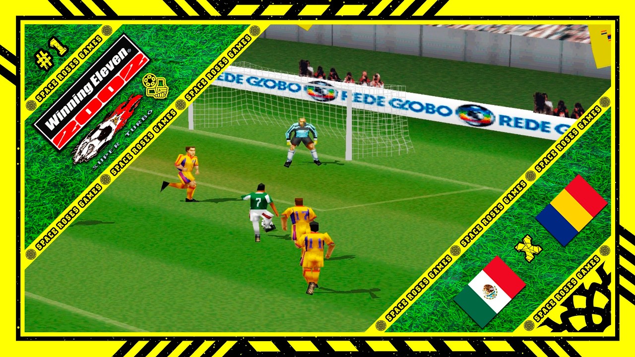 Winning Eleven 2002: Super Turbo 2004 (PS1) Amistosos #1 México x Romênia