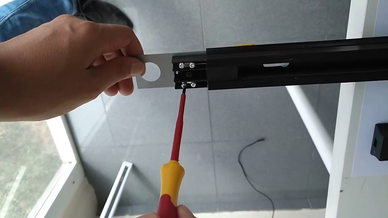 Systeme rail spot led  noir
