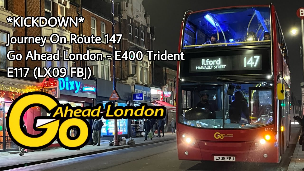 *KICKDOWN* Journey On Route 147 | Go Ahead London ADL Enviro400 Trident - E117 (LX09 FBJ)