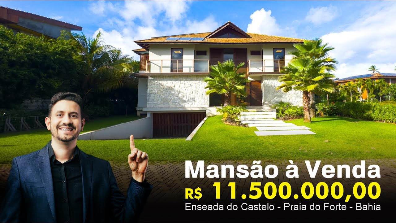 MANSÃO EM PRAIA DO FORTE - BAHIA | R$ 11.500.000,00 - INCRÍVEL SUBSOLO- ASSISTA EM 4K
