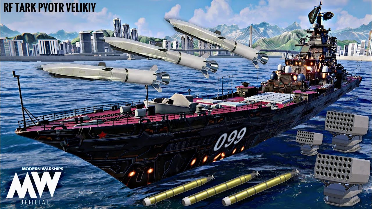 RF Tark Pyotr Velikiy - Most powerful F2P ship with build🔥- Modern Warships