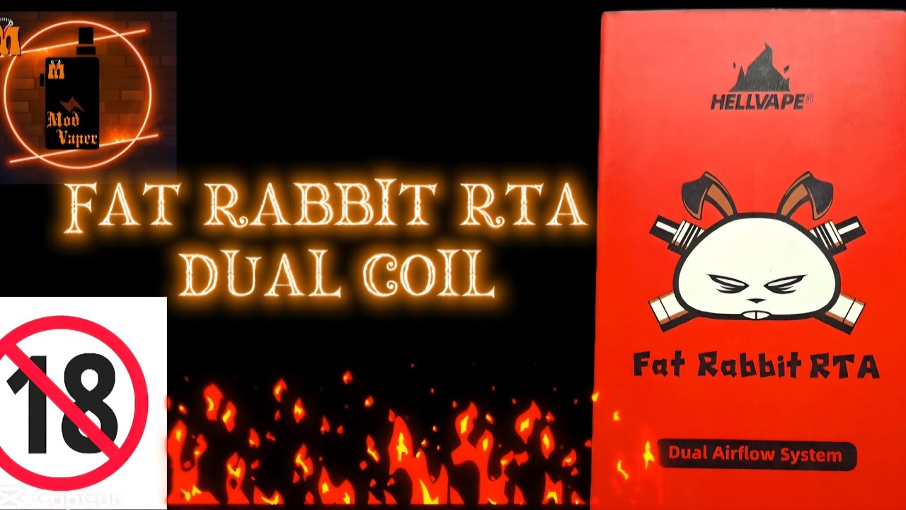 Fat rabbit rta dual de 28 mm tremendo atomizador, sabor , vapor y golpe asegurado.  
